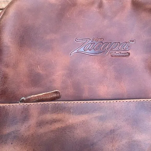 Artepiel Handmade Leather Backpack Brown 17” Ron Zacapa Centenario Guatemala NWT - Picture 15 of 16